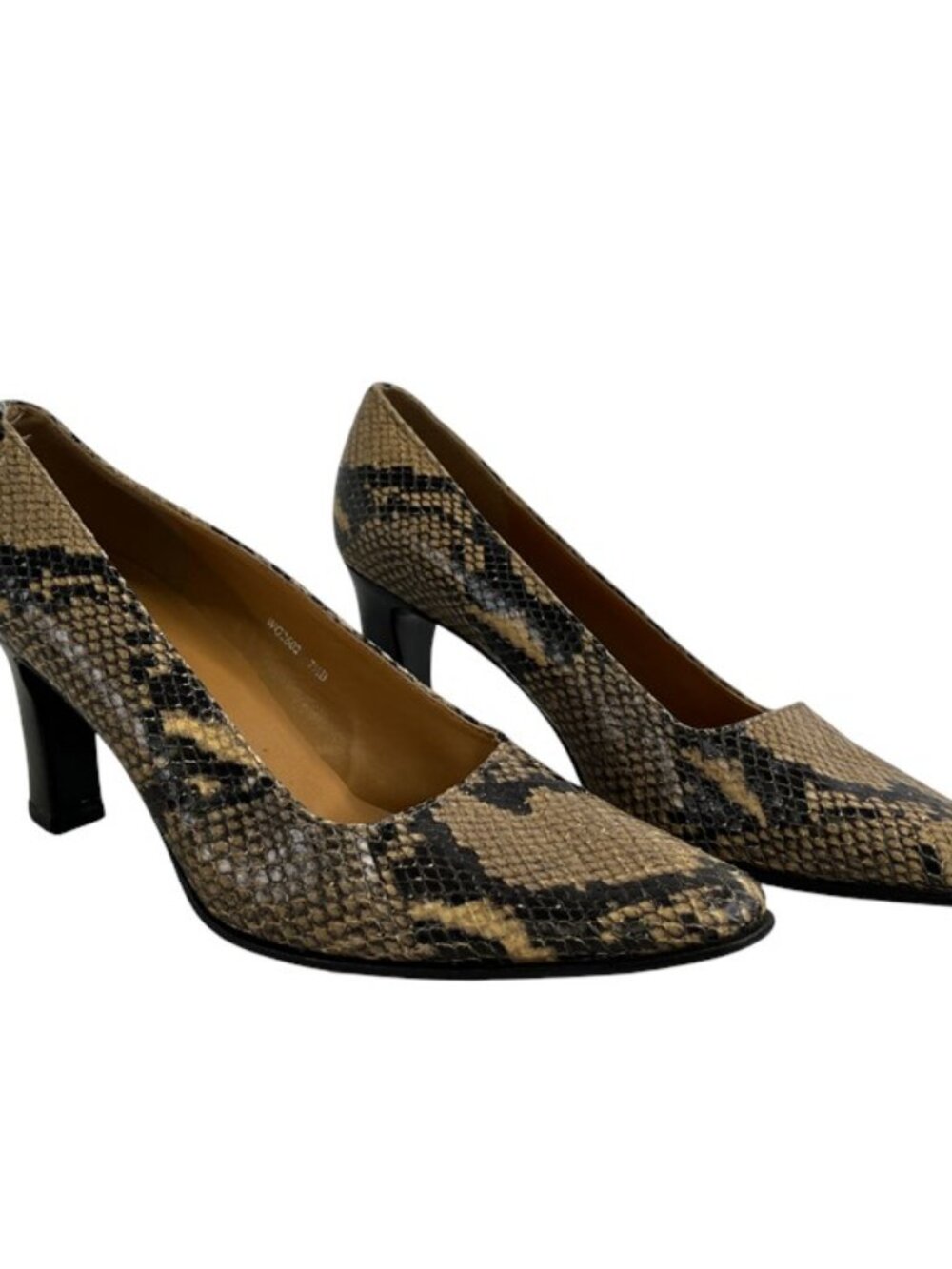Lauren Ralph Lauren Brown Snake Print Pointed Toe Heels Size 7.5B